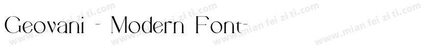 Geovani - Modern Font字体转换